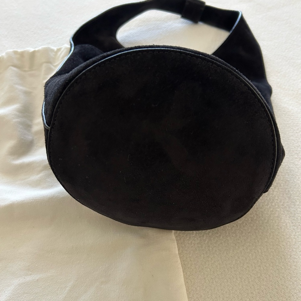 Reformation Small Silvana Bucket Bag, Black Suede - Picture 10 of 10